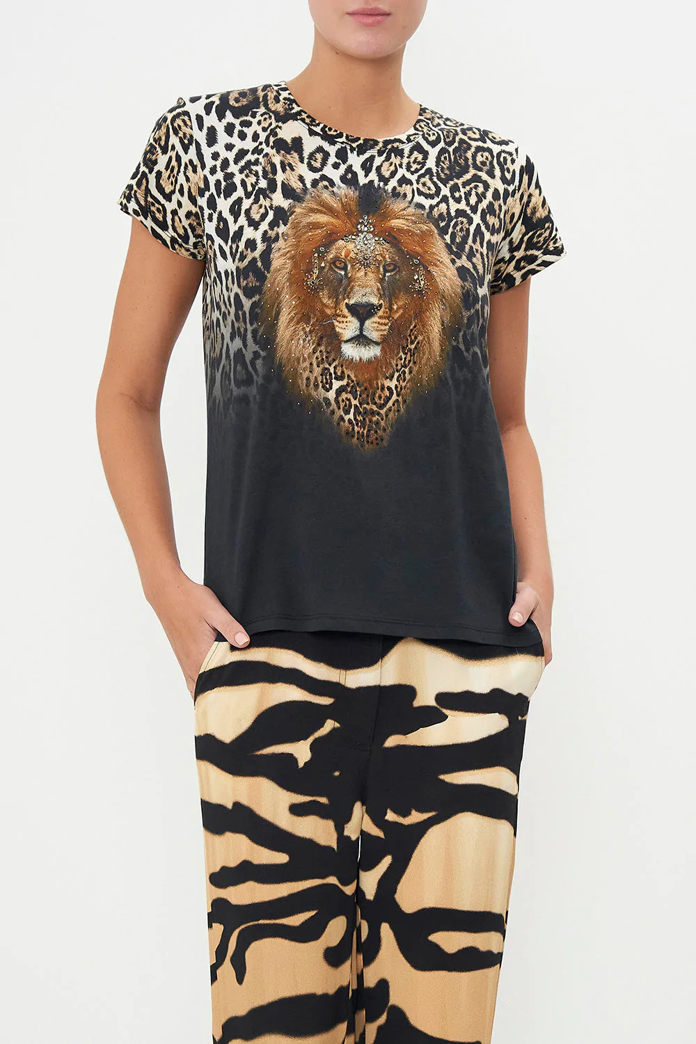 Slim Fit Round Neck T Shirt - Cool For Cats by Camilla | 25 South Boutiques