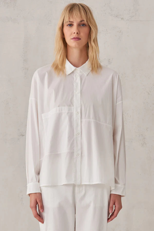 Oversized Pocket Blouse - White by Transit Par-Such | 25 South Boutiques