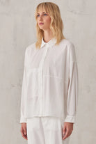 Oversized Pocket Blouse - White by Transit Par-Such — view 3