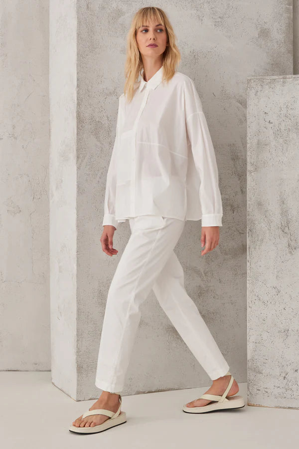 Oversized Pocket Blouse - White by Transit Par-Such — view 4
