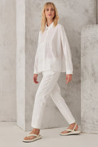 Oversized Pocket Blouse - White by Transit Par-Such — view 4
