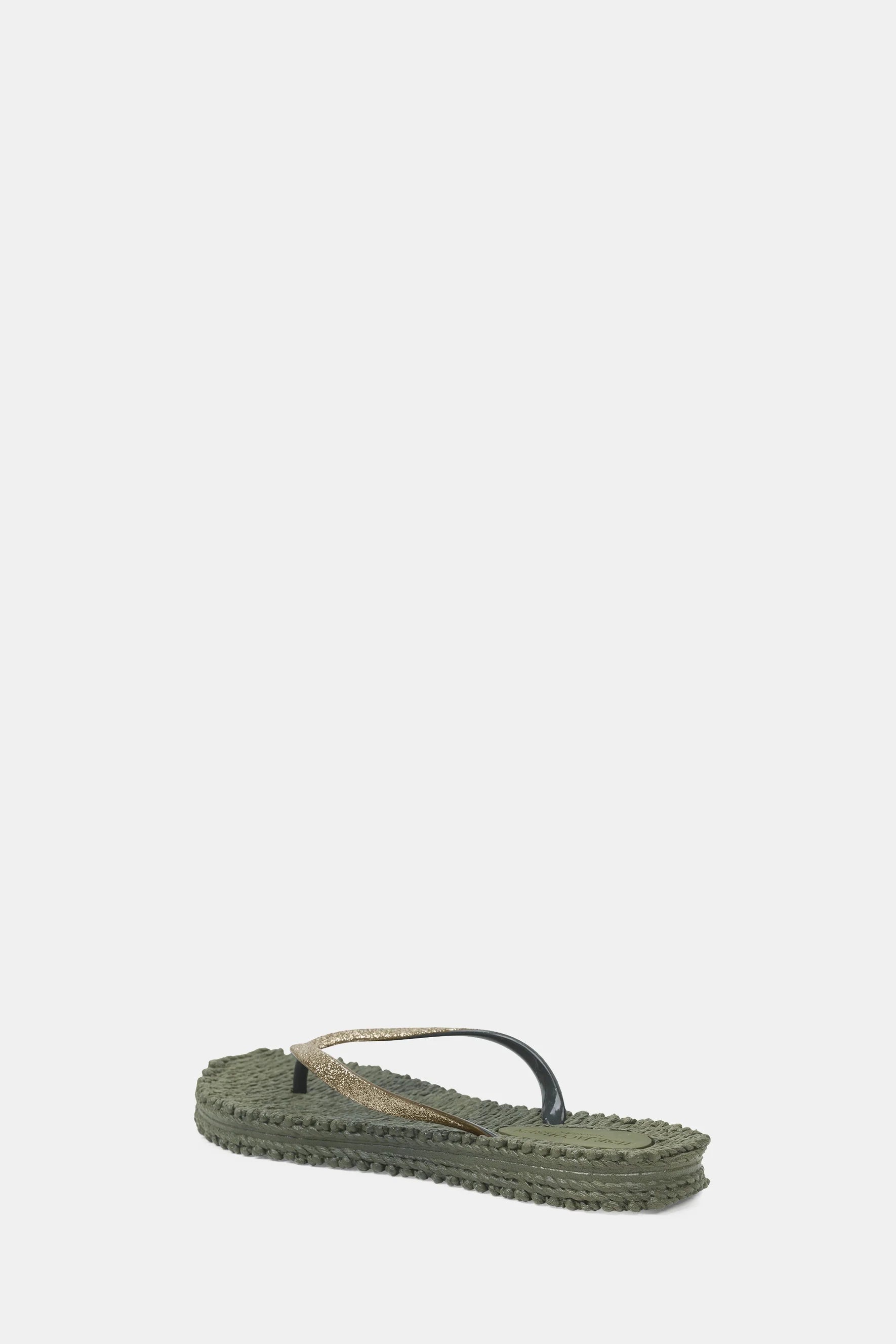Cheerful Glitter Flip Flops - Army by Ilse Jacobsen — view 3