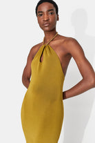 Cleopatra Dress - Olive by Galvan London — alternate view