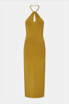 Cleopatra Dress - Olive by Galvan London — view 5