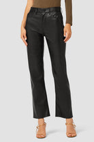 Remi High Rise Straight - Black Leatherette by Hudson — alternate view