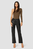 Remi High Rise Straight - Black Leatherette by Hudson | 25 South Boutiques