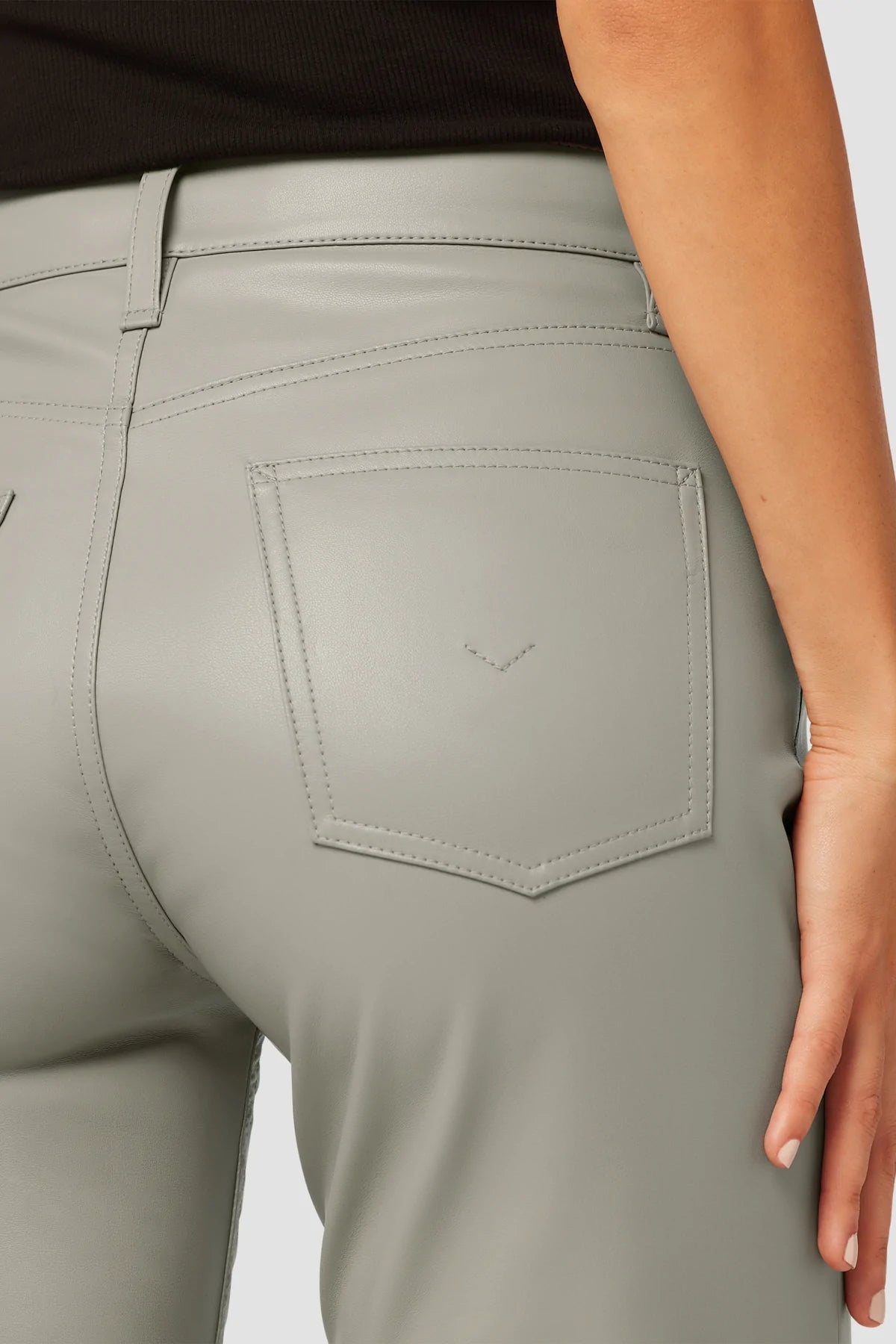 Remi High Rise Straight - Moon Rock Leatherette by Hudson — view 6