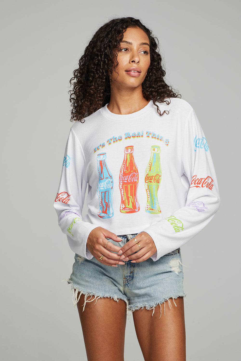 Coca Cola Neon Pop Art Top - White by Chaser | 25 South Boutiques