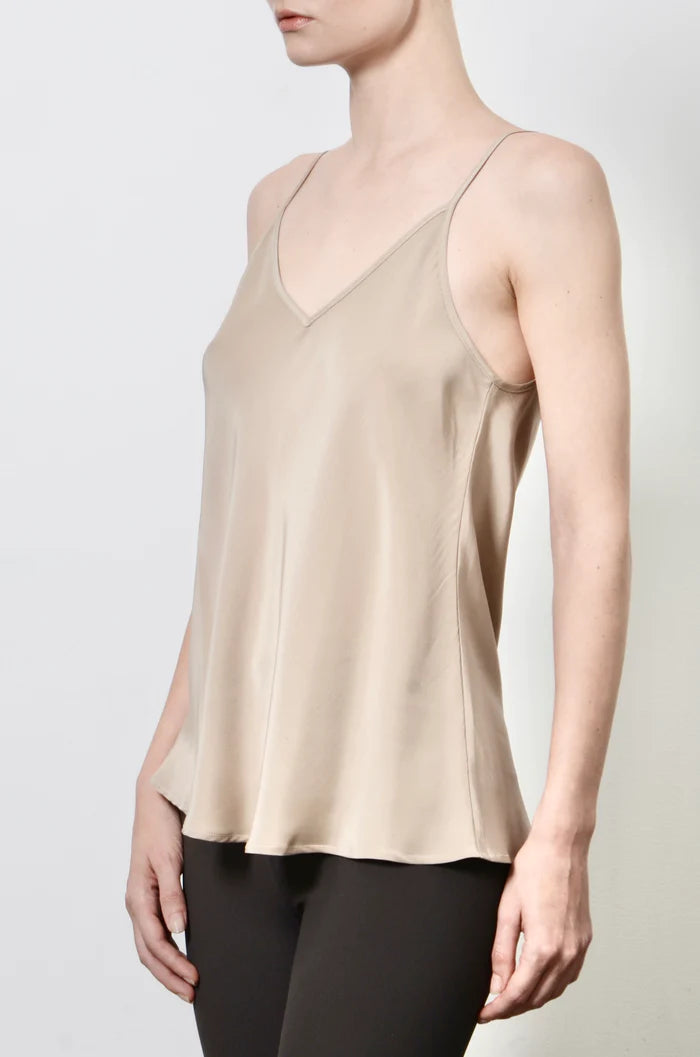 Henrietta Silk Camisole - Mushroom by Elaine Kim — alternate view