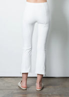 Mitra Cropped Side Zip Legging - White by Elaine Kim — view 3