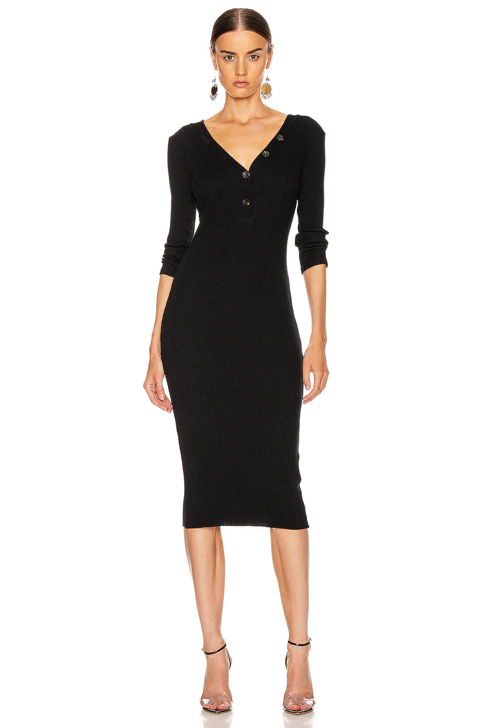 Midi Sweater Dress - Black by Enza Costa | 25 South Boutiques