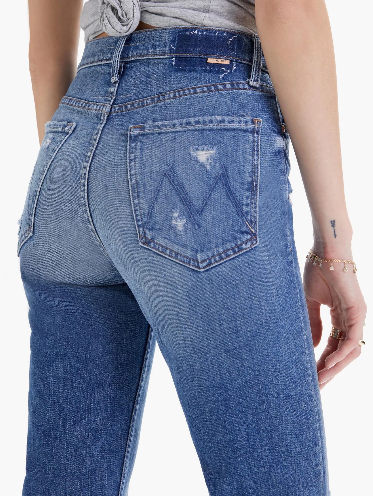 High Waisted Rider Ankle - Far Beyond the Sky by MOTHER — view 3