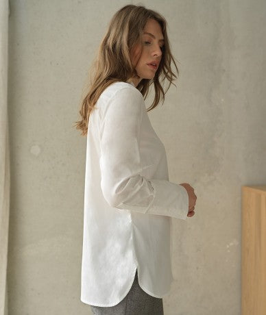 Fedorah Shirt - Optic White by Hana San — view 4