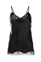 Floral Lace Silk Cami - Black by Gold Hawk | 25 South Boutiques