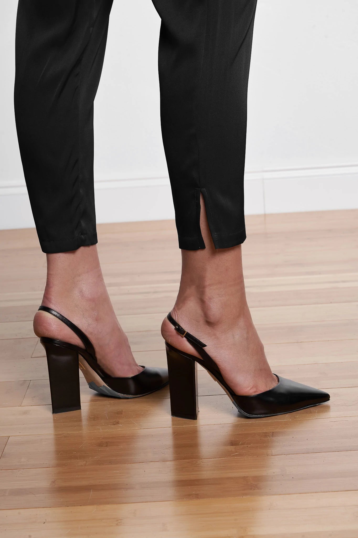 Havana Silk Pants - Black by Nouvelle — view 4