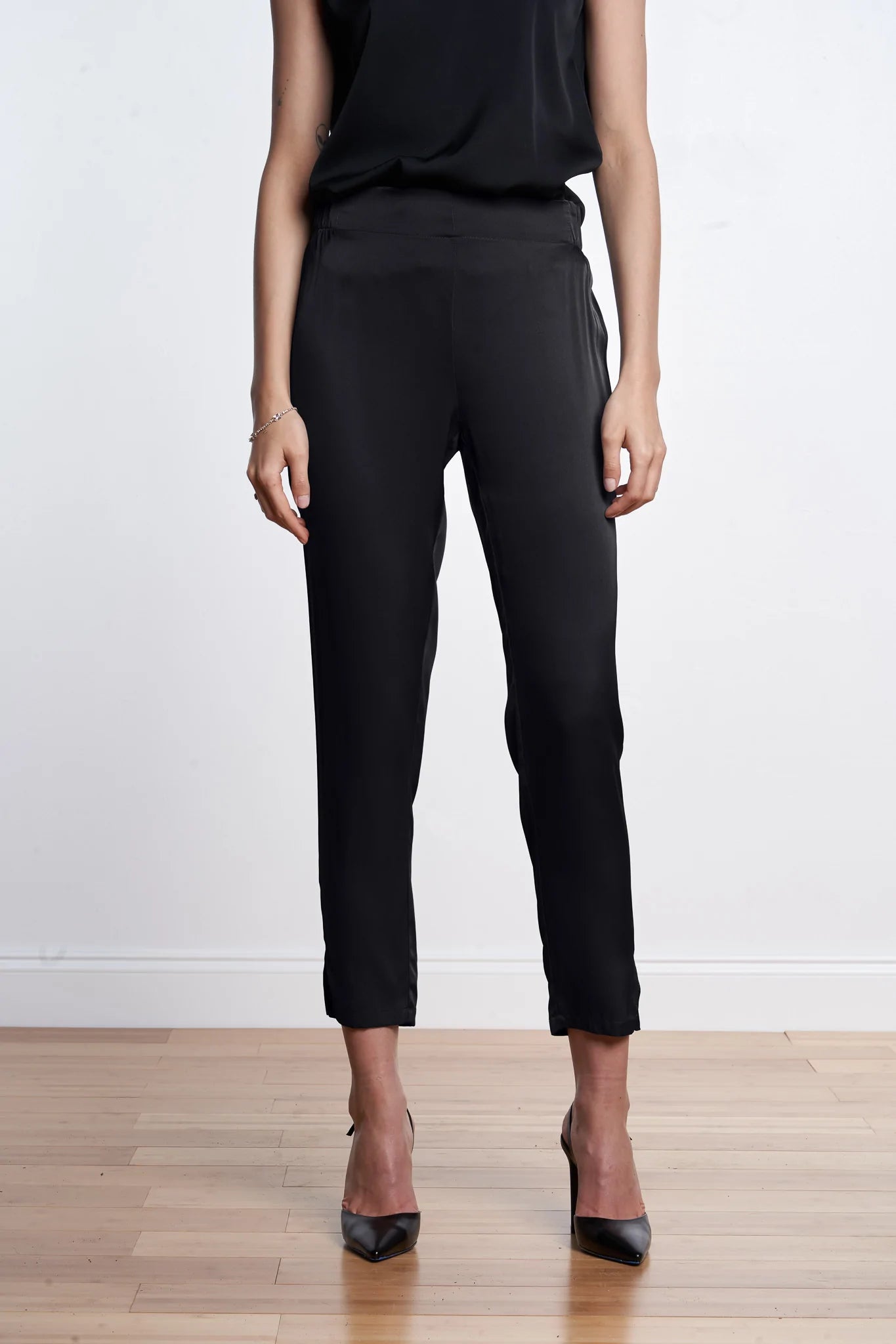 Havana Silk Pants - Black by Nouvelle | 25 South Boutiques