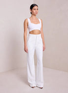 Jordana Knit Bra - White by A.L.C — view 4