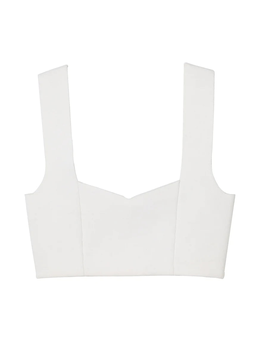 Jordana Knit Bra - White by A.L.C — view 5