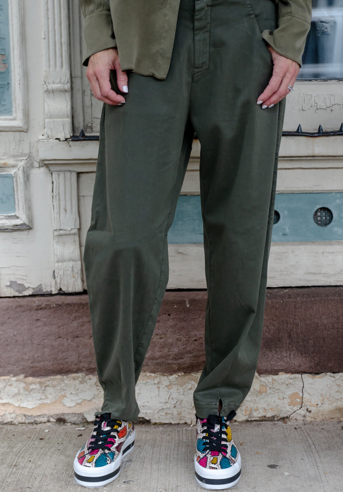 Comfort Fit Trousers - Green by Transit Par-Such — alternate view