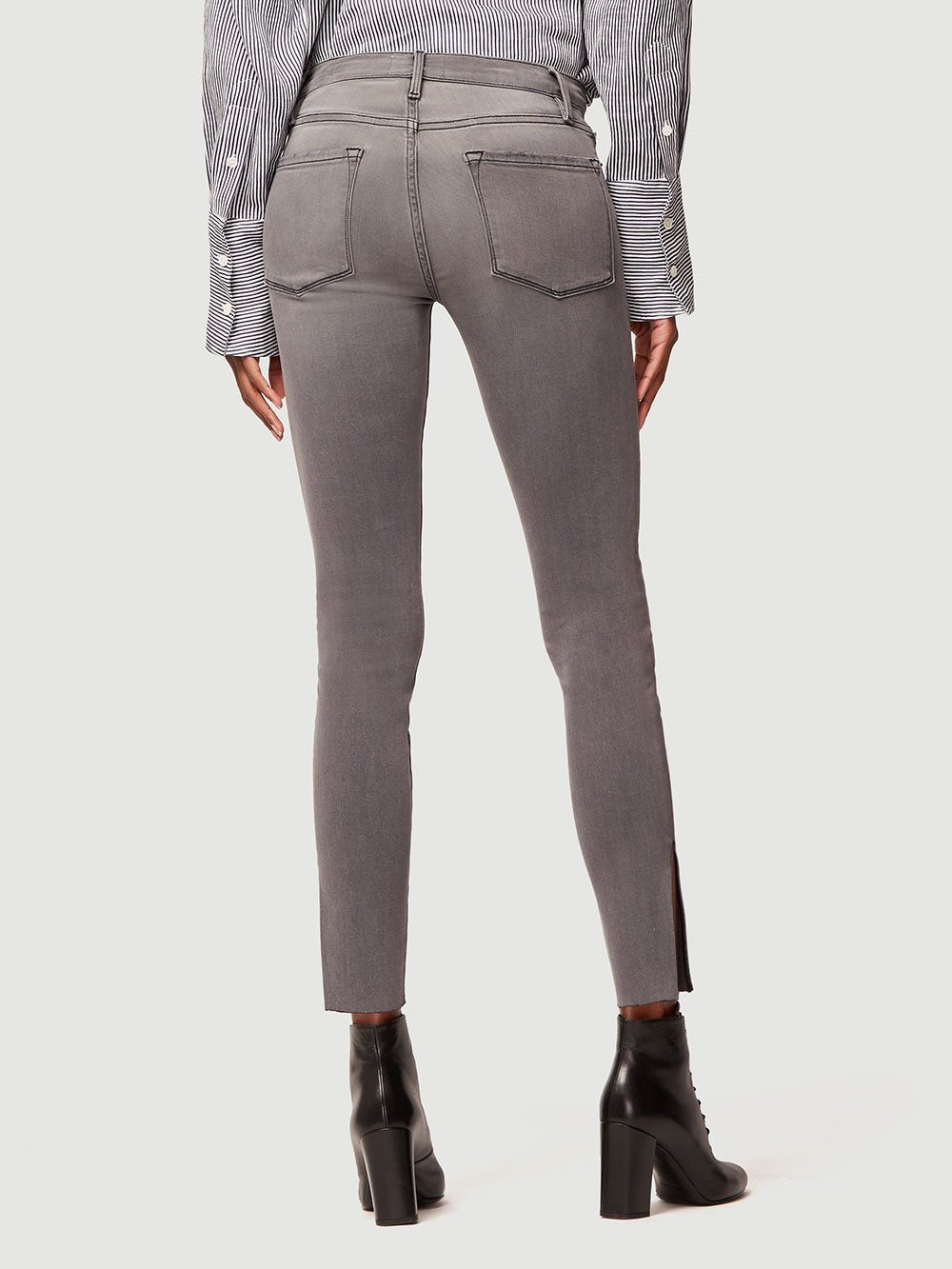 Le Skinny de Jeanne Raw High Slit - Dunaway by Frame — view 4