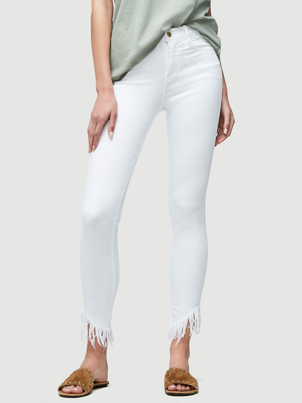 Le High Skinny Shredded Raw - Blanc by Frame | 25 South Boutiques