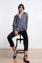 Havana Silk Pants - Black by Nouvelle — view 3