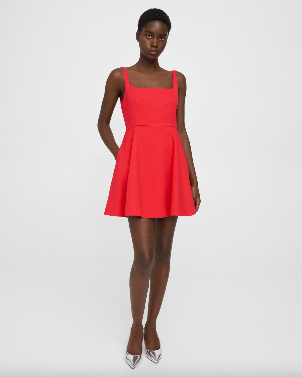 Flared Mini Dress in Cotton Piqué - Grenadine by Theory | 25 South Boutiques