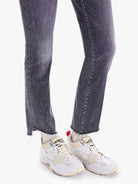 High Waisted Rascal Ankle Step Fray - Night Garden by MOTHER — view 3