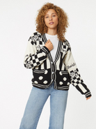Pop Revolution Cardigan - Black / White by NO! Jeans | 25 South Boutiques