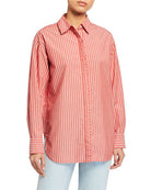 Alina Button Down Shirt - Red Stripe by Rag & Bone — view 3