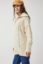 Driftwood Cable Polo - Ivory by Free People — alternate view