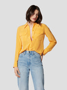 Slim Signature Silk Shirt - Apricot Orange by Equipment | 25 South Boutiques
