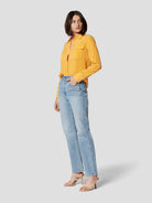 Slim Signature Silk Shirt - Apricot Orange by Equipment — view 5