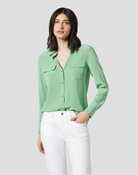 Slim Signature Silk Shirt - Peppermint by Equipment | 25 South Boutiques