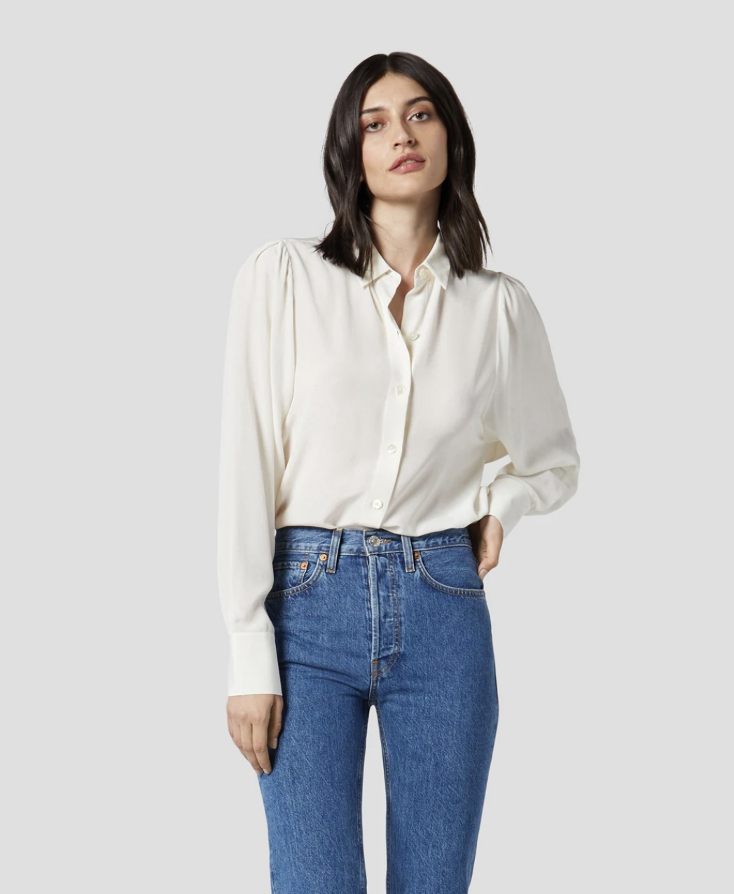 Shanton Silk Shirt - Nature White by Equipment | 25 South Boutiques