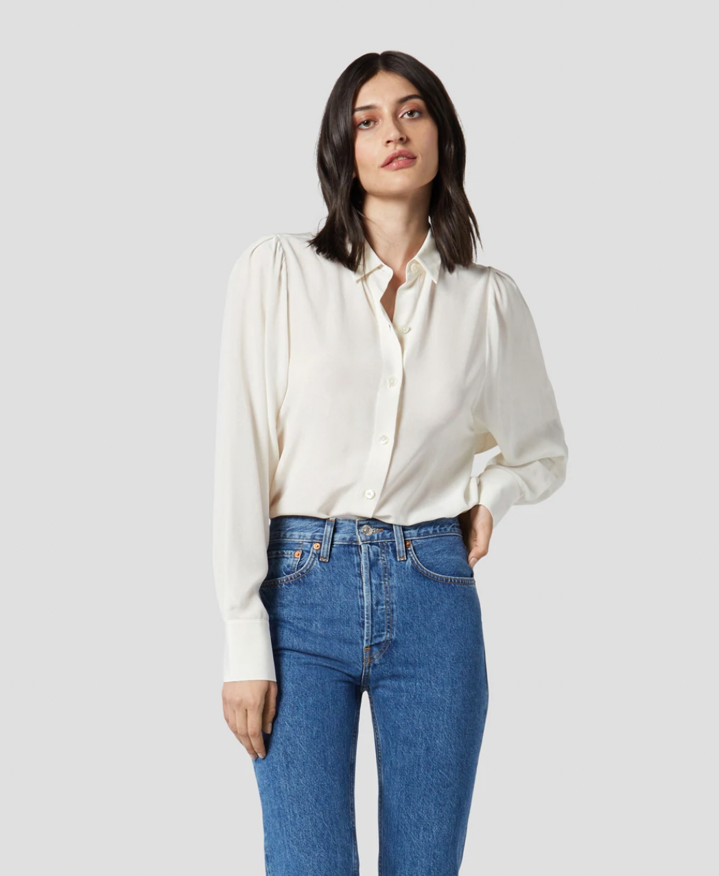 Shanton Silk Shirt - Nature White by Equipment | 25 South Boutiques