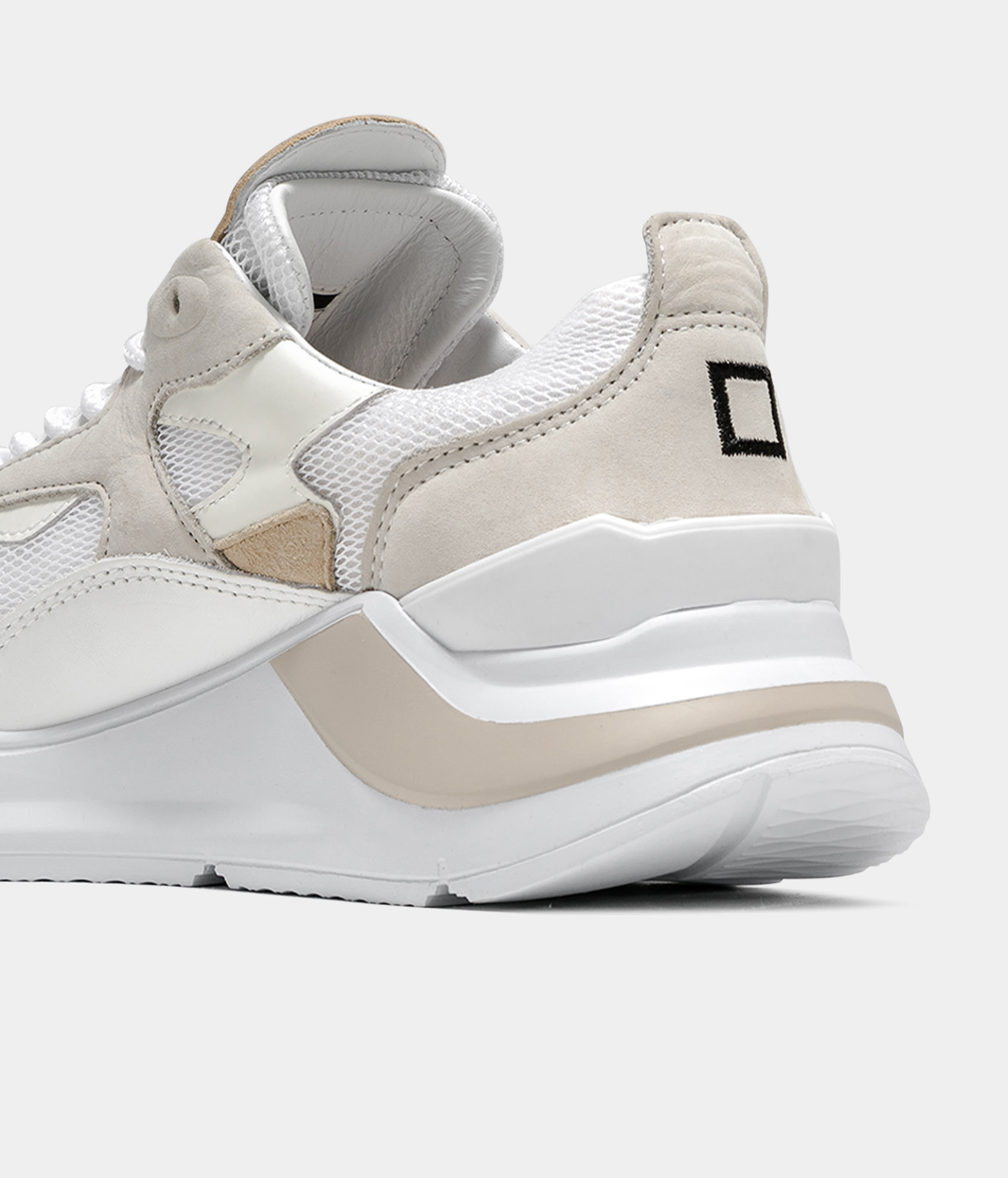 Fuga Mesh Sneakers - White Cuoio by D.A.T.E. — view 5