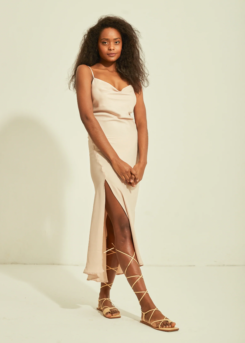 Lana Midi Dress - Nude by Deluc | 25 South Boutiques