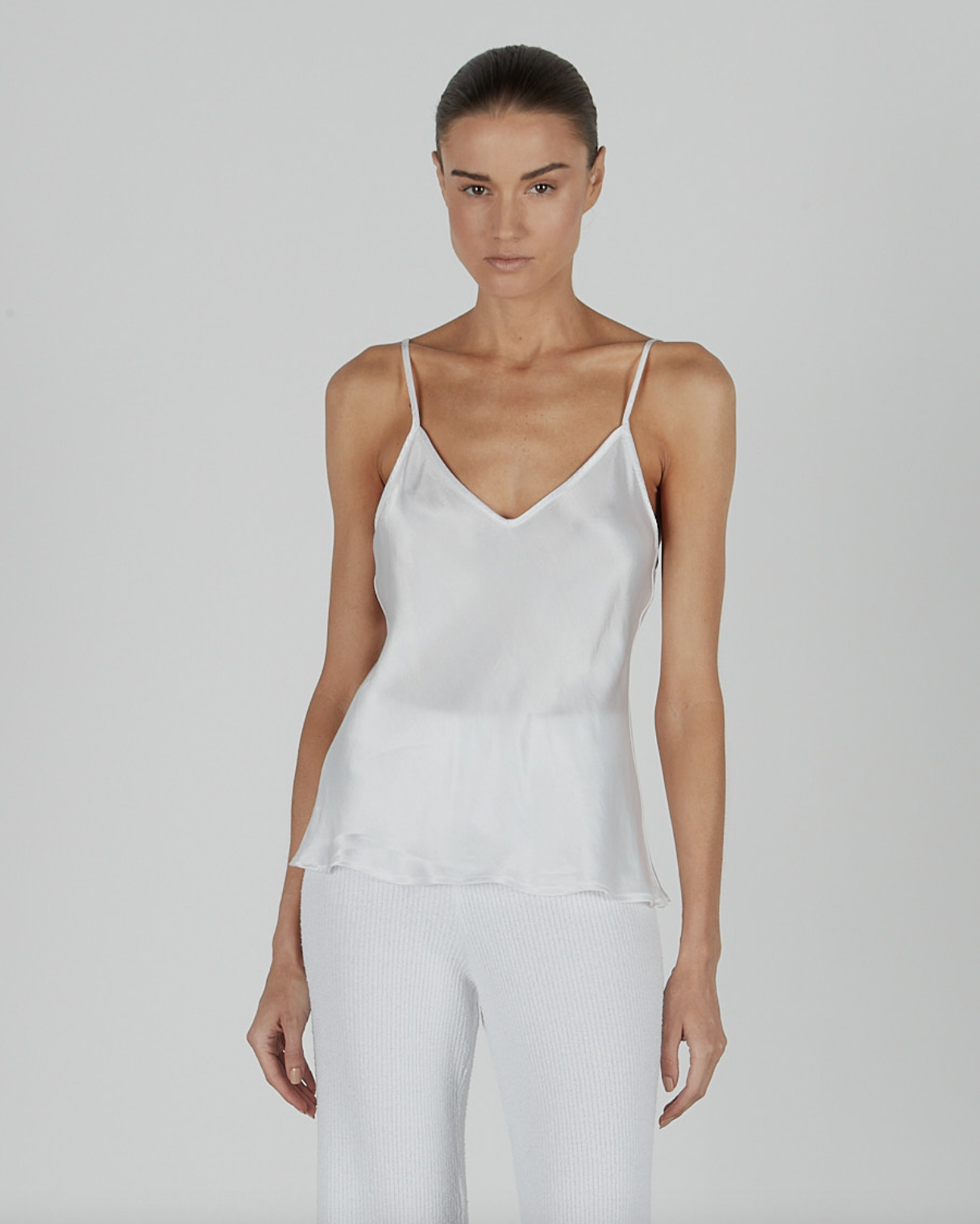 Bias Cut Cami - White by Enza Costa | 25 South Boutiques
