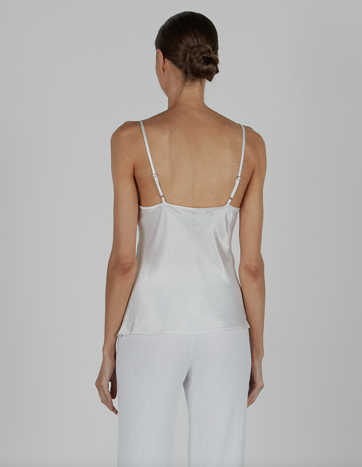Bias Cut Cami - White by Enza Costa — view 3