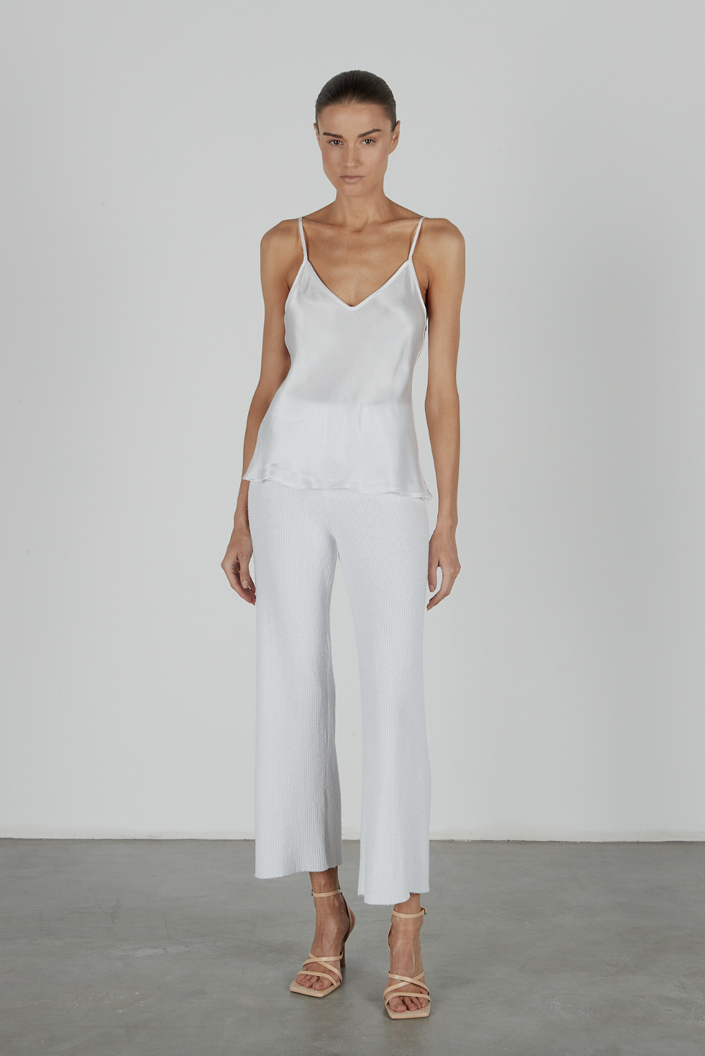 Bias Cut Cami - White by Enza Costa — alternate view