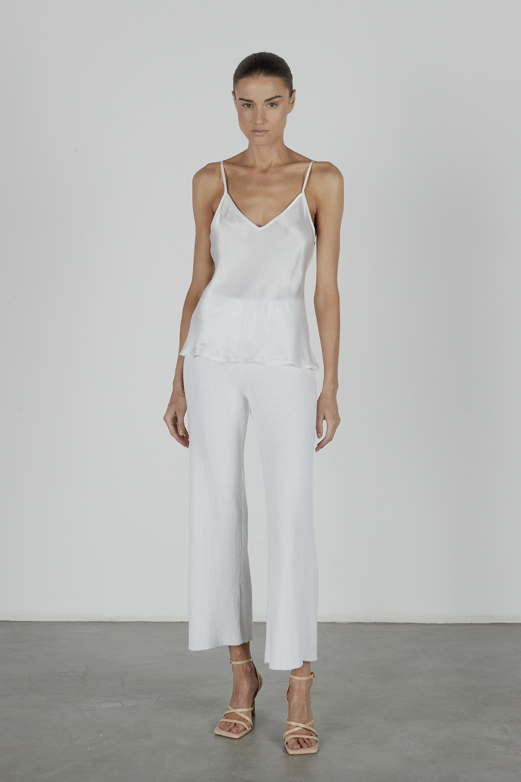 Bias Cut Cami - White by Enza Costa — alternate view