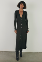 A Coste Flare Cardigan Dress - Dark Cedar — view 5