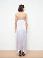 Lamé Pleated Dress - Silver by Rebecca Taylor — view 4