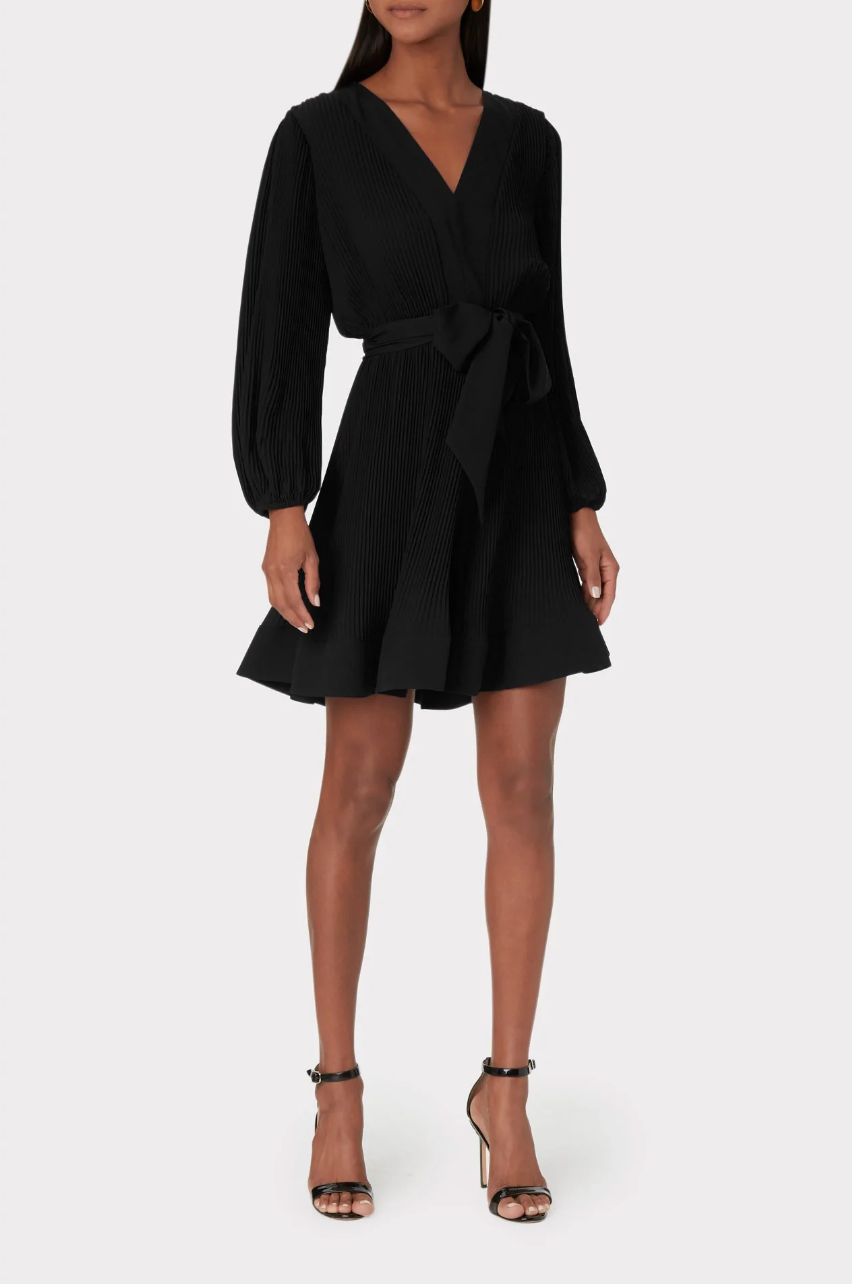 Liv Pleated Dress - Black by Milly | 25 South Boutiques
