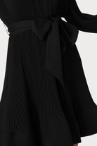 Liv Pleated Dress - Black by Milly — view 3