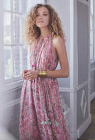 Nora Midi Dress - Rose Pink by Hemant & Nandita — view 3