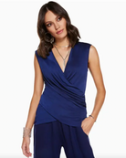 Adelina Wrap Crossover Top - Spring Navy by Ramy Brook | 25 South Boutiques
