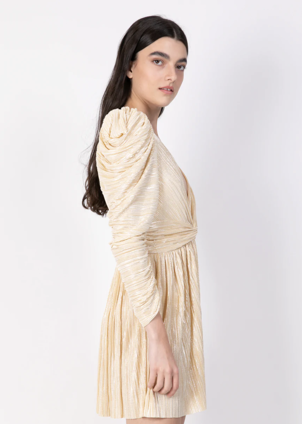 Morgana Mini Dress - Pale Yellow by Sabina Musayev — view 3