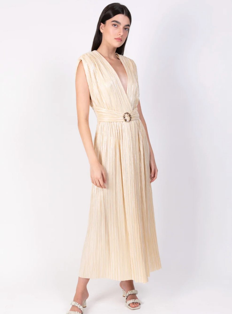 Lilliana Long Dress - Pale Yellow by Sabina Musayev — alternate view